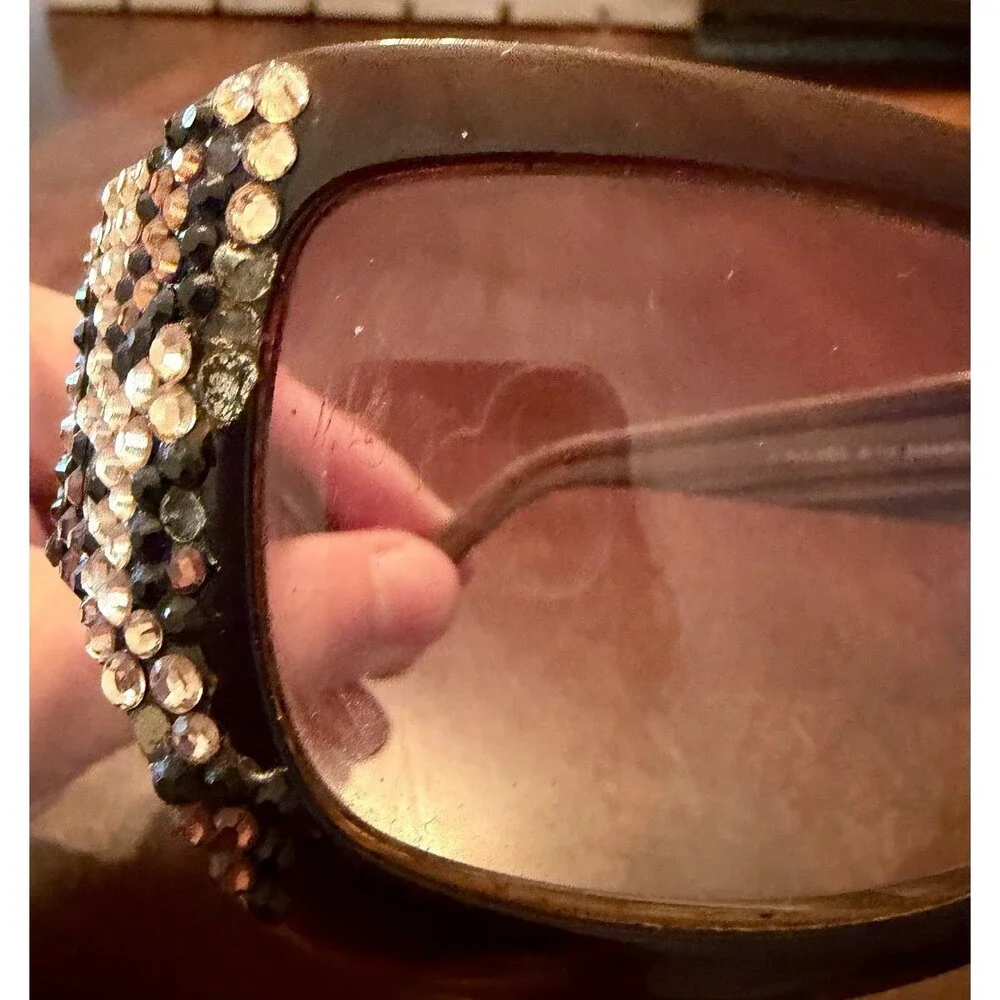 Jimmy Crystal GL888 Sunglasses Swarovski Crystal Leopard plastic frame